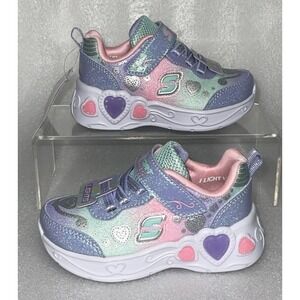S‎ Sport By Skechers Lucia Sneakers Light Up Stretch Laces Toddler Girls Size 6
